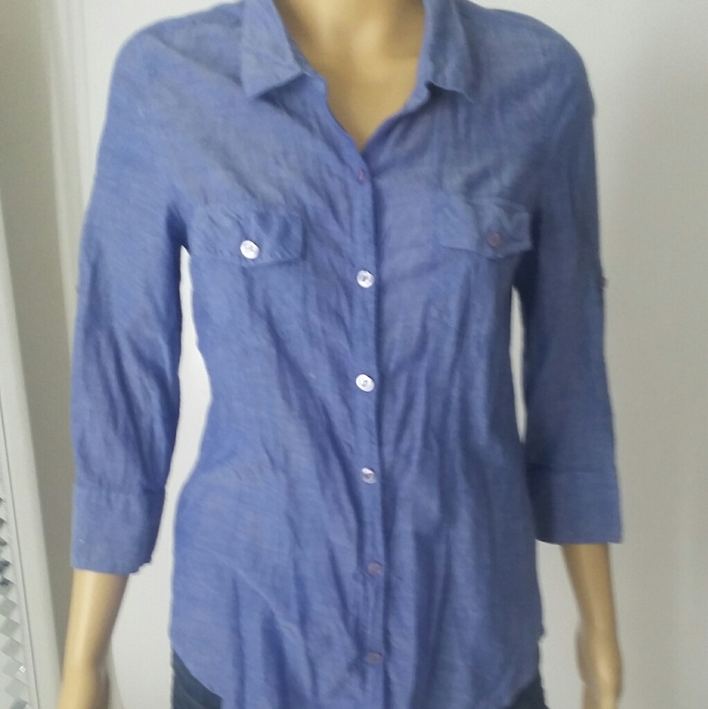 Blue button down shirt